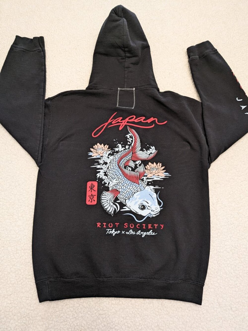 Riot Society Japan Koi Fish Graphic Hoodie